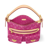 2026 Baggy PM Handbag in Pink Monogram Jacquard Denim M28266