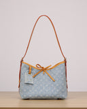 2026 CarryAll PM Handbag, Blue Monogram Denim M11462