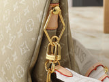 2026 Coussin PM Handbag in Khaki Cotton Denim M28360