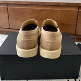 Women's Dark Beige Suede Mocassin Loafers G45242 Y56767