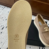 Women's Dark Beige Suede Mocassin Loafers G45242 Y56767