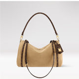 2026 Express MM Handbag in Hazelnut Brown Soft Suede M26358