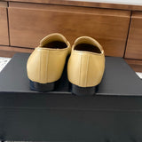 Women's Beige Lambskin Loafers with Pearl Double C Logo G35797 X01000 ND354