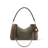 2026 Express MM Handbag Khaki Suede Calfskin M29230