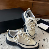 Women's White and Black Calfskin, Suede Calfskin, and Lambskin Sneakers| G46258 B21627 U3086