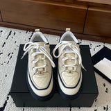 Women's White and Black Calfskin, Suede Calfskin, and Lambskin Sneakers| G46258 B21627 U3086
