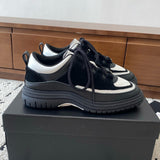 Women's White and Black Calfskin, Suede Calfskin, and Lambskin Sneakers| G46258 B21627 U3086