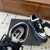 Women's White and Black Calfskin, Suede Calfskin, and Lambskin Sneakers| G46258 B21627 U3086