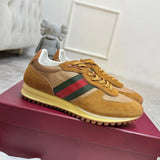 Men's Re-Motion Sneakers (Camel GG Canvas and Suede) |832461 AAEW3 9548