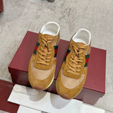 Men's Re-Motion Sneakers (Camel GG Canvas and Suede) |832461 AAEW3 9548