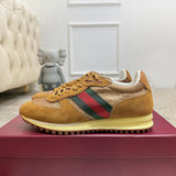 Men's Re-Motion Sneakers (Camel GG Canvas and Suede) |832461 AAEW3 9548