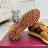Men's Re-Motion Sneakers (Camel GG Canvas and Suede) |832461 AAEW3 9548