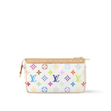 2026 Pochette Accessoires Clutch Bag Monogram Multicolore White Canvas M13404