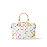 2026 Speedy Bandoulière 25 Handbag in Monogram Multicolore White Canvas M13085