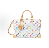2026 Speedy Soft 30 Handbag in Monogram Multicolore White Canvas M27789