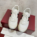 Women’s Re-Motion Series White GG Canvas and Suede Sneakers| 832918 AAEZM 9067