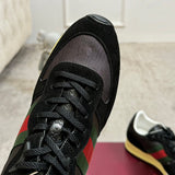 Re-Motion Series Men’s GG Canvas and Suede Sneakers (Black)| 832461 AAEW3 1042