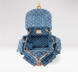 2026 Montsouris Cargo Backpack in Blue Cotton Denim M27330