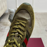 Men's Re-Motion Series GG Nylon Dark Green Low-Top Sneakers| 832461 AAEW3 3041