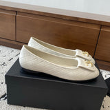 Women's Off-White Diamond-Quilted Sheepskin Loafers |G36646 X01000 0P193