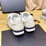 Women's White Calfskin and Suede Sneakers G47014-B23020-U6211