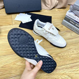 Women's White Calfskin and Suede Sneakers G47014-B23020-U6211