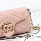2026 Pink Beige Leather Mini/Mini Chain Shoulder Bag 841290 AAFAX