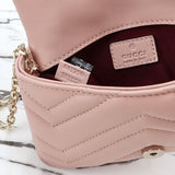 2026 Pink Beige Leather Mini/Mini Chain Shoulder Bag 841290 AAFAX