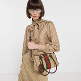 2026 Borsetto Series Brown Medium Boston Bag 866732 FAFV9 9653