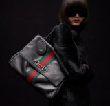 2026 Large Black Premium Leather Paparazzo Handbag 875019 AAGIQ 1053