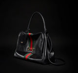 2026 Large Black Premium Leather Paparazzo Handbag 875019 AAGIQ 1053