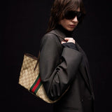 2026 Dark Brown GG Canvas Tote Bag 875236 FAF79 8547