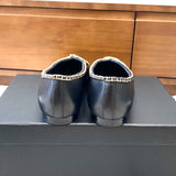 Women's Black Lambskin and Patent Calfskin Ballet Flats| G46663 B21588 94305