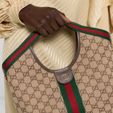 2026 Dark Brown GG-Coated Canvas Small Tote Bag 860845 AAF8L 2547