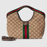 2026 Dark Brown GG-Coated Canvas Small Tote Bag 860845 AAF8L 2547
