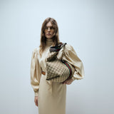 2026 Large Dark Brown GG Canvas Tote Bag with Interwoven Double G Motif 853971 FAFFP 2547