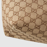 2026 Large Dark Brown GG Canvas Tote Bag with Interwoven Double G Motif 853971 FAFFP 2547