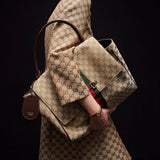 2026 Medium Classic Double G Canvas Tote 875018 FAFV9 9653