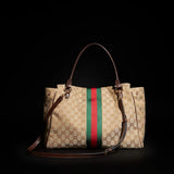 2026 Medium Classic Double G Canvas Tote 875018 FAFV9 9653