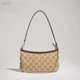 2026 Gossip Collection Brown GG Canvas Small Underarm Bag 875847 FAFY1 9651