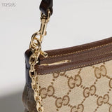 2026 Gossip Collection Brown GG Canvas Small Underarm Bag 875847 FAFY1 9651