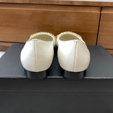 Women's White Patent Leather CC Chain Loafers |G38147 X56161 10601