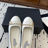 Women's White Patent Leather CC Chain Loafers |G38147 X56161 10601