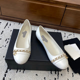 Women's White Patent Leather CC Chain Loafers |G38147 X56161 10601