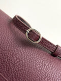 2026 Maxi Flapbag Large Flap Bag in Dark Burgundy Grained Calfskin AS6233-B24008-U8393
