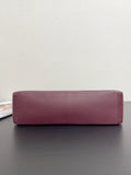 2026 Maxi Flapbag Large Flap Bag in Dark Burgundy Grained Calfskin AS6233-B24008-U8393