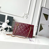 2026 Classic Small Tote from the Spring/Summer 2026 Collection: Dark Burgundy Soft Lambskin AS6248-B24030-U8393