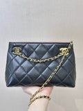 2026 Spring/Summer Collection Small Tote Bag in Black Fine Lambskin |AS6248-B24030-94305