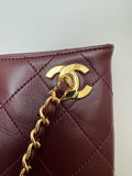 2026 Spring/Summer Collection Large Tote Bag in Deep Burgundy Fine Lambskin| AS6241 B24030 U7793