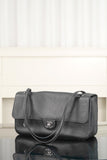 2026 Spring/Summer 2026 Collection Large Flap Bag in Black Grained Calfskin AS6231-B24008-94305